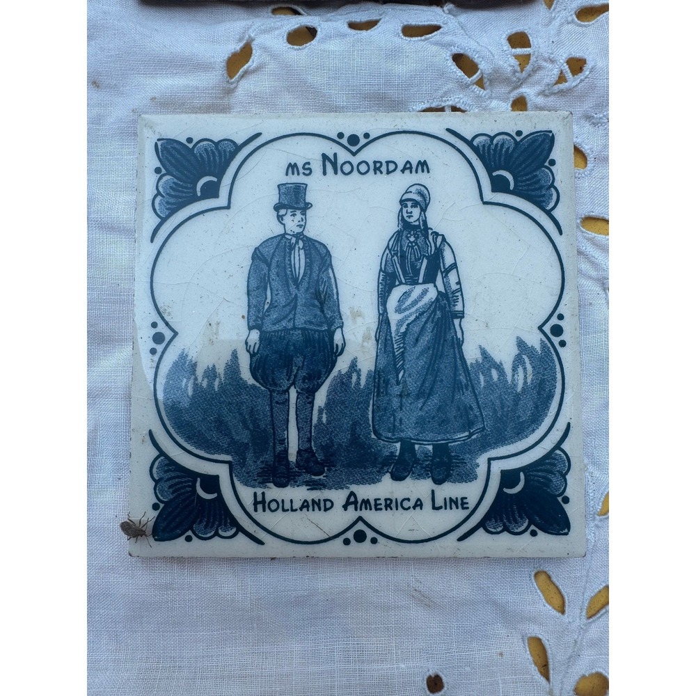 Holland America Ms Noordam Collectors coaster ceramic tile vacation